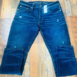 American Eagle Outfitters Men's Blue Jeans 33x30 slim taper NEW